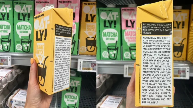 Oatly Transforms Product Packaging into Climate Action Platform to Spotlight The 89 Percent Project