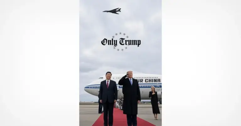 President Trump Shares Altered Image on Truth Social Following Joint Base Andrews Arrival Ceremony