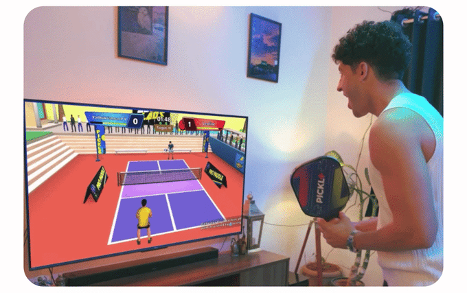 This $175 Wii-Style Smart Paddle Turns Your Living Room Into a Full Pickleball Court